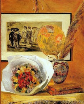 Naturaleza muerta con ramo maestro Pierre Auguste Renoir Pinturas al óleo